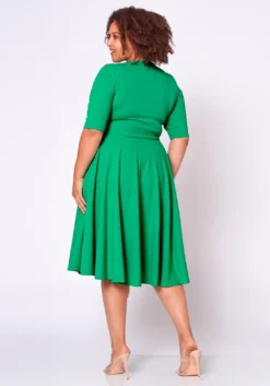 Plus Size Fit & Flare Mini Dress -Asoph Fashion Shop 2020462 006 4