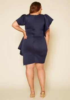 Plus Size Side Ruffle Dress -Asoph Fashion Shop 2020464 003 4