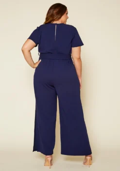 Plus Size Side Slit Jumpsuit -Asoph Fashion Shop 2020465 001 4