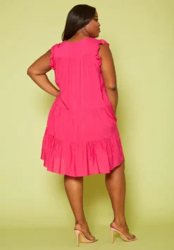 Plus Size Tiered Ruffle Dress -Asoph Fashion Shop 2020474 002 4