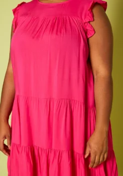 Plus Size Tiered Ruffle Dress -Asoph Fashion Shop 2020474 002 5