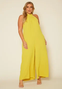 Plus Size Halter Top Jumpsuit -Asoph Fashion Shop 2020475 003 3