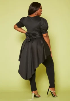 Plus Size High-Low Peplum Top -Asoph Fashion Shop 2020482 001 4