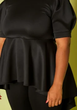 Plus Size High-Low Peplum Top -Asoph Fashion Shop 2020482 001 5