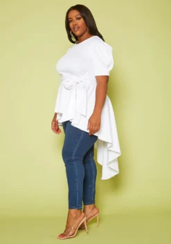 Plus Size High-Low Peplum Top -Asoph Fashion Shop 2020482 002 3