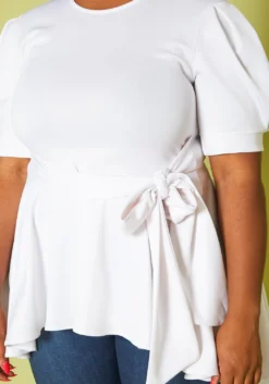 Plus Size High-Low Peplum Top -Asoph Fashion Shop 2020482 002 5