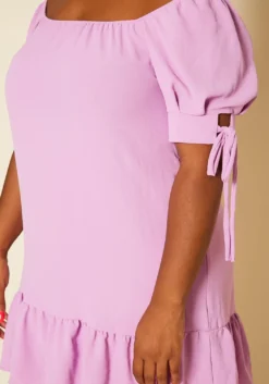 Plus Size Off Shoulder Ruffle Mini Dress -Asoph Fashion Shop 2020490 001 5