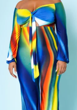 Plus Size Multicolor Wide Leg Jumpsuit -Asoph Fashion Shop 2020507 001 5