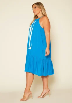 Plus Size Graphic Halter Top Tiered Dress -Asoph Fashion Shop 2020519 002 3