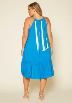 Plus Size Graphic Halter Top Tiered Dress -Asoph Fashion Shop 2020519 002 4