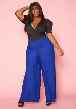 Plus Size Wide Leg Pants