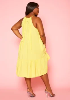 Plus Size Halter Top Tiered Dress -Asoph Fashion Shop 2020586 002 4