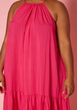 Plus Size Halter Top Tiered Dress -Asoph Fashion Shop 2020586 004 5