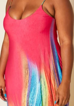 Plus Size Abstract Pattern Cami Maxi Dress -Asoph Fashion Shop 2020595 002 4