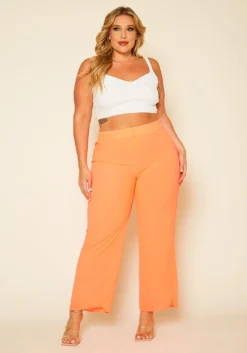 Plus Size High Waist Palazzo Pants