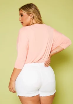 Plus Size Boat Neck Bodysuit -Asoph Fashion Shop 2020622 001 4