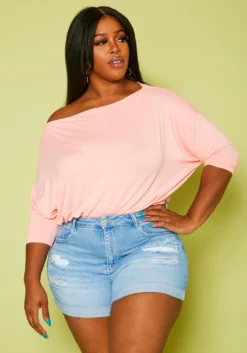 Plus Size Boat Neck Bodysuit