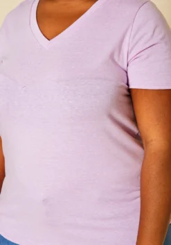 Plus Size V-Neck Basic Blouse -Asoph Fashion Shop 2020630 006 4