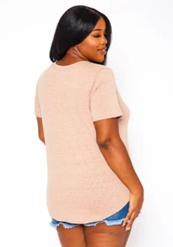 Plus Size V-Neck Basic Blouse -Asoph Fashion Shop 2020630 102 3