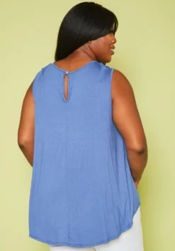 Plus Size Lace Hem Flare Top -Asoph Fashion Shop 2020695 003 3