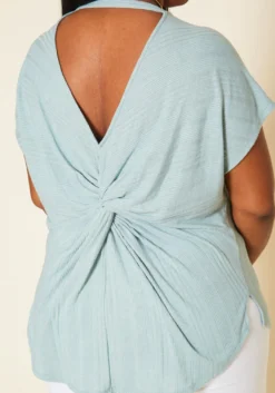 Plus Size Ribbed Dolman Sleeve Top -Asoph Fashion Shop 2020696 001 4