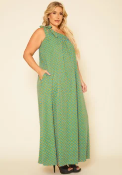 Plus Size One Shoulder Greek Maxi Dress -Asoph Fashion Shop 2020710 001 2