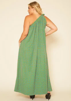Plus Size One Shoulder Greek Maxi Dress -Asoph Fashion Shop 2020710 001 3