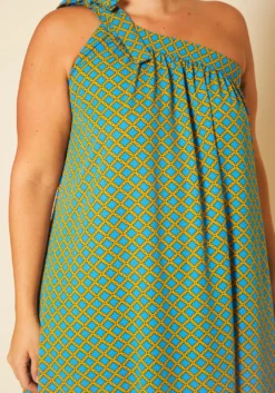 Plus Size One Shoulder Greek Maxi Dress -Asoph Fashion Shop 2020710 001 4