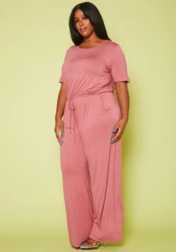 Plus Size Lounge Wide Leg Jumpsuit -Asoph Fashion Shop 2020711 002 3
