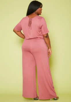 Plus Size Lounge Wide Leg Jumpsuit -Asoph Fashion Shop 2020711 002 4
