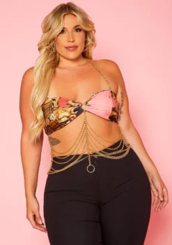 Plus Size Chained Up Bandeau