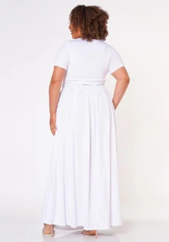 Plus Size Crop Top & Maxi Skirt Set -Asoph Fashion Shop 2020732 005 9