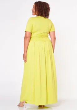 Plus Size Crop Top & Maxi Skirt Set -Asoph Fashion Shop 2020732 006 5