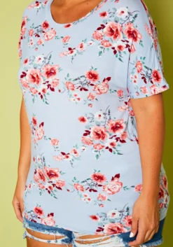 Asoph Plus Size Floral Relaxed Fit Top -Asoph Fashion Shop 2020760 001 5