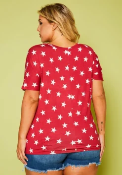 Plus Size Relaxed Fit Star Print Top -Asoph Fashion Shop 2020761 002 4