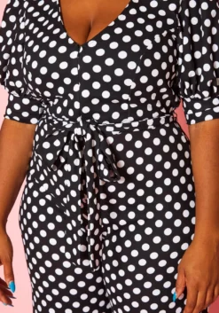 Plus Size Polka Dot Print Jumpsuit -Asoph Fashion Shop 2020786 001 6