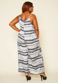 Plus Size Abstract Print Tank Jumpsuit -Asoph Fashion Shop 2020819 001 4