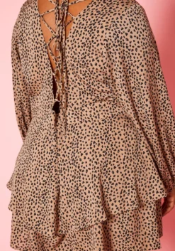 Plus Size Fit & Flare Cheetah Print Romper -Asoph Fashion Shop 2020826 001 6