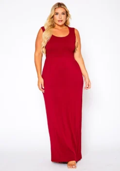 Plus Size Sleeveless Seamless Maxi Dress