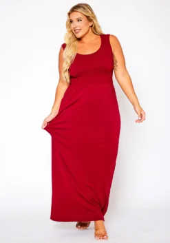 Plus Size Sleeveless Seamless Maxi Dress 8 Plus Size Sleeveless Seamless Maxi Dress -Asoph Fashion Shop 2020860 003 3