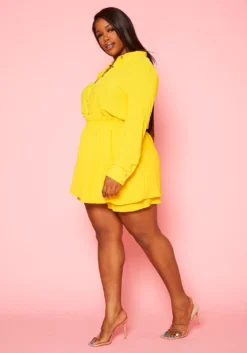 Plus Size Collar Neck Top & Skort Set -Asoph Fashion Shop 2020861 001 5