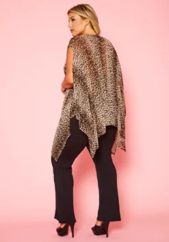 Plus Size Sheer Asymmetrical Tunic Top -Asoph Fashion Shop 2020880 001 4