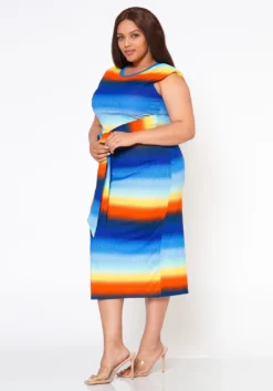 Plus Size Gradient Bodycon Midi Dress -Asoph Fashion Shop 2020897 003 2