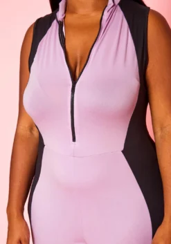 Plus Size Color Block Bodycon Jumpsuit -Asoph Fashion Shop 2020942 001 5