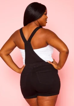 Plus Size Overall Denim Shorts -Asoph Fashion Shop 2020946 001 3
