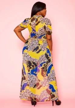 Plus Size Multi Print Chiffon High Low Top -Asoph Fashion Shop 2020951 001 3