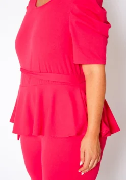 Plus Size Peplum Style Trendy Romper -Asoph Fashion Shop 2020953 003 4