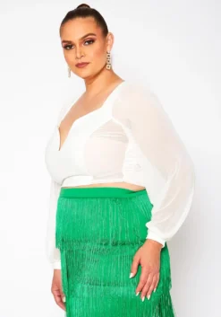 Plus Size Sweetheart Neckline Open Back Crop Top -Asoph Fashion Shop 2020982 002 3