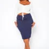 Asoph Plus Size High Waist Pencil Skirt