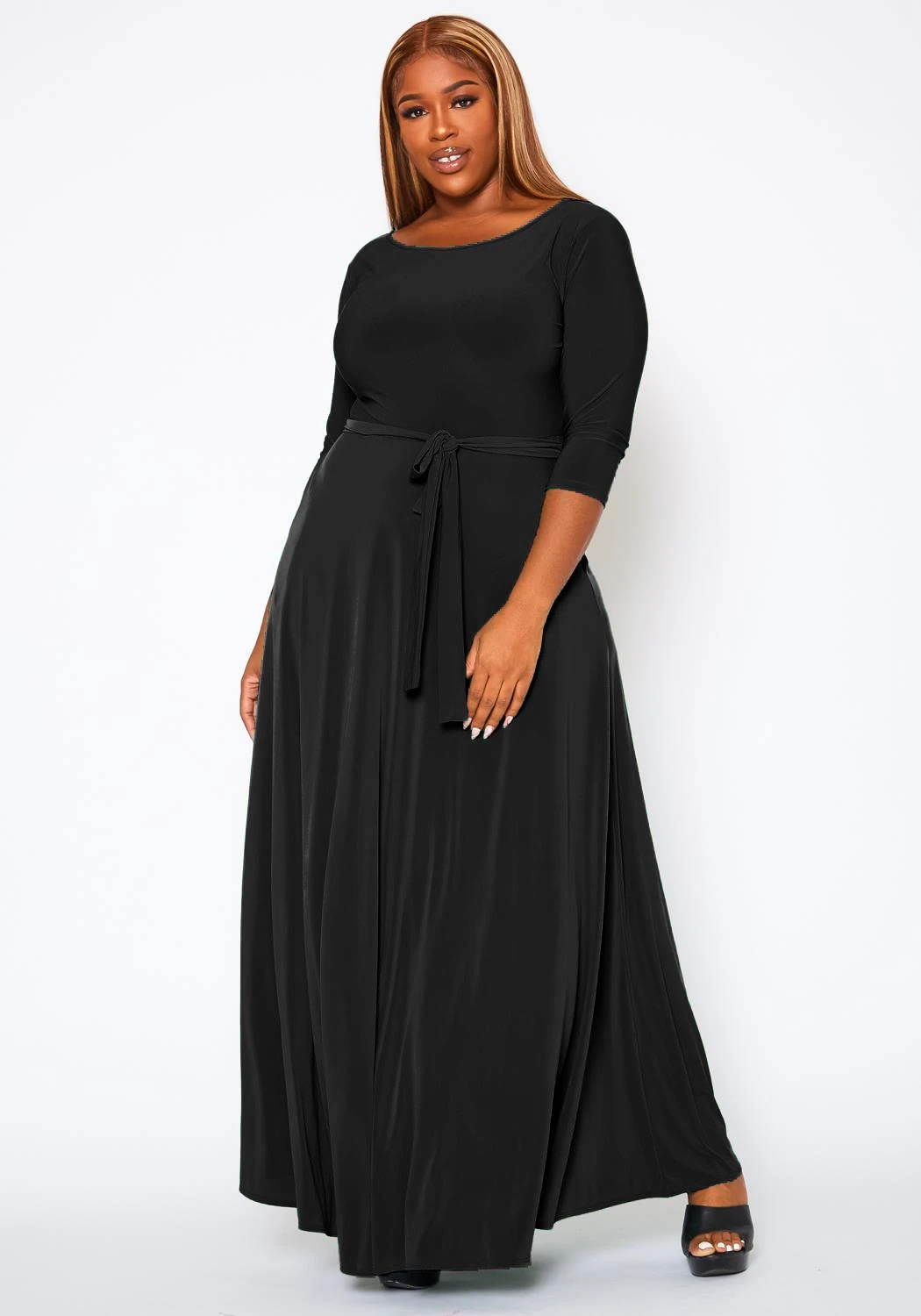 Plus Size Effortless Fit & Flare Maxi Dress 2 Plus Size Effortless Fit & Flare Maxi Dress - Image 2